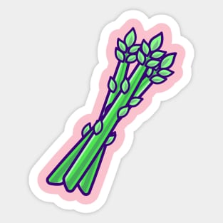 Asparagus Vegetable Cartoon Sticker